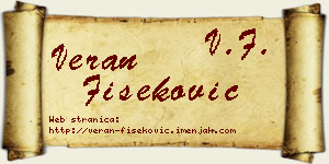 Veran Fišeković vizit kartica